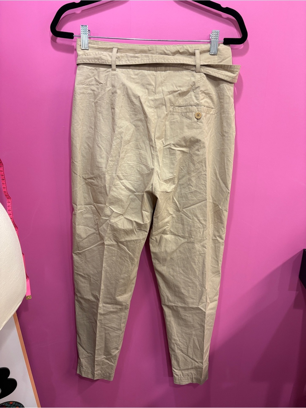 AKRIS PUNTO Belted Pleated Pants Tan - Picture 4 of 6